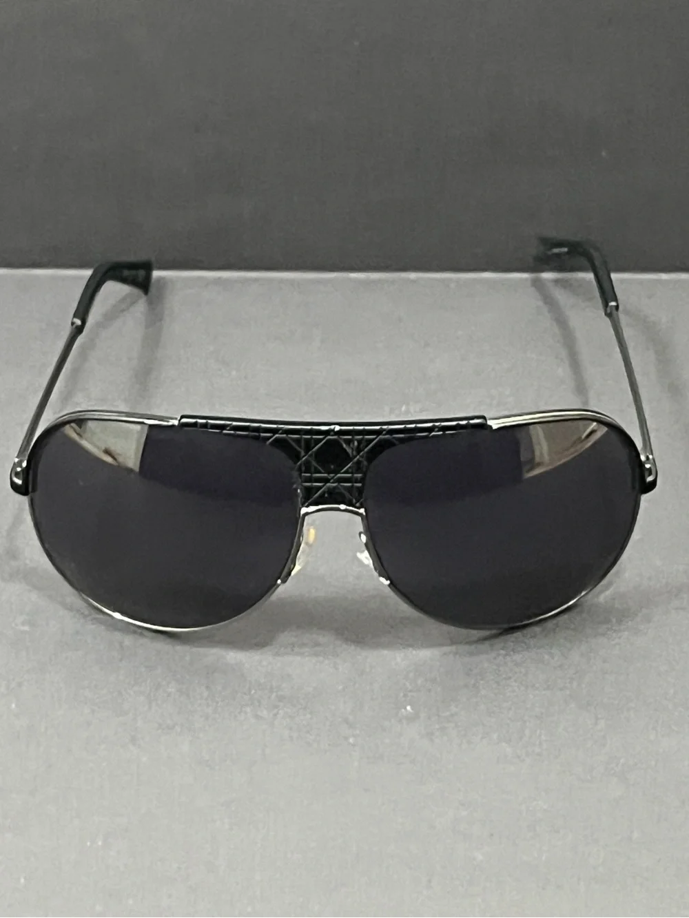 Dior Black Aviator Sunglasses with Dark Lenses